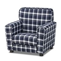 Baxton Studio Talma Chair, One Size, Blue/White