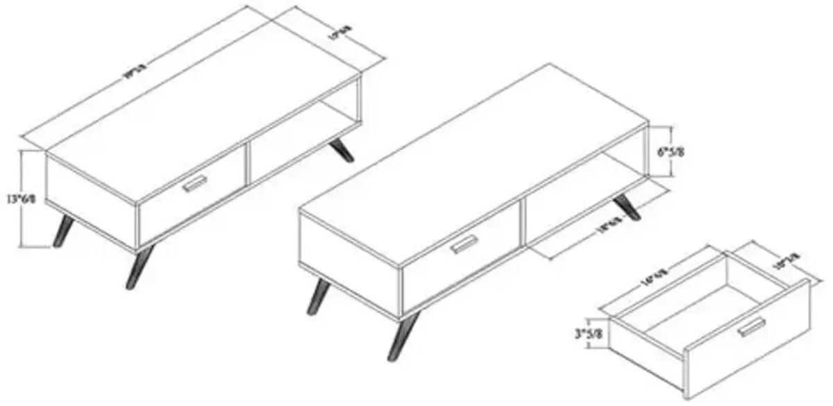 Baxton Studio Kelson Modern and Contemporary Dark Grey and Gold Finished Wood Coffee Table