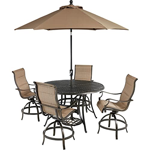 Hanover Traditions 5Piece Outdoor High Dining Patio Set, 4 Counter