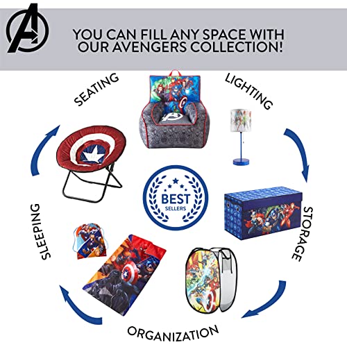 Marvel Avengers Toddler Nylon Bean Bag Chair with Piping & Top Carry Handle