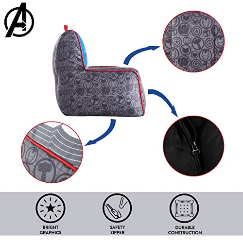 Marvel Avengers Toddler Nylon Bean Bag Chair with Piping & Top Carry Handle