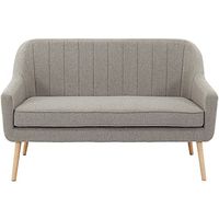 Hanover Odessa Accent Loveseat in Gray with Rubberwood Legs, HUP201-GRY, 33.000, Grey