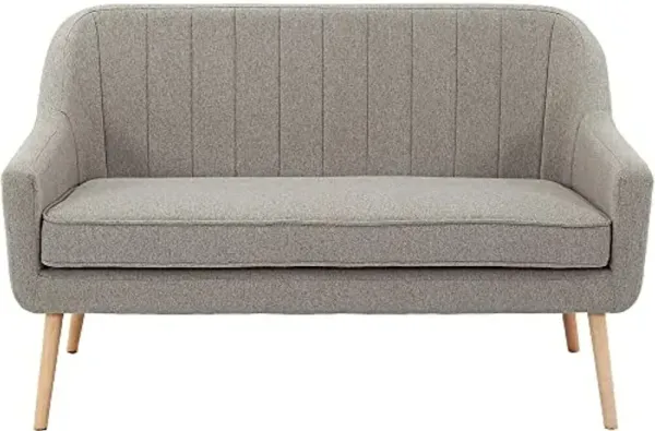 Hanover Odessa Accent Loveseat in Gray with Rubberwood Legs