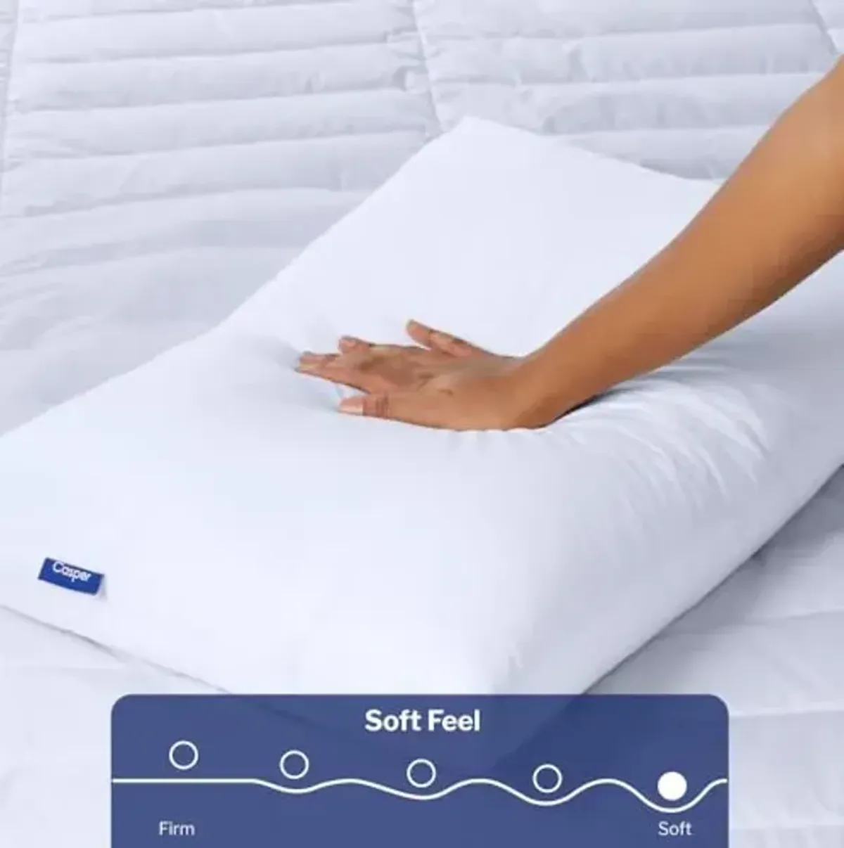 Casper Sleep Down Pillow for Sleeping, Standard, White, Two Pack