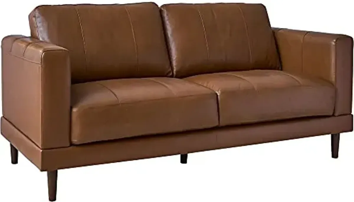 Hanover Dark Tan, Austin 61-in. Leather Loveseat, HUP003LS-TN, 34.000