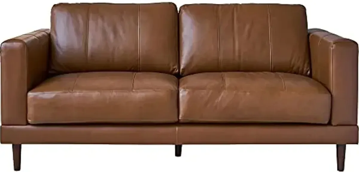 Hanover Dark Tan, Austin 61-in. Leather Loveseat, HUP003LS-TN, 34.000