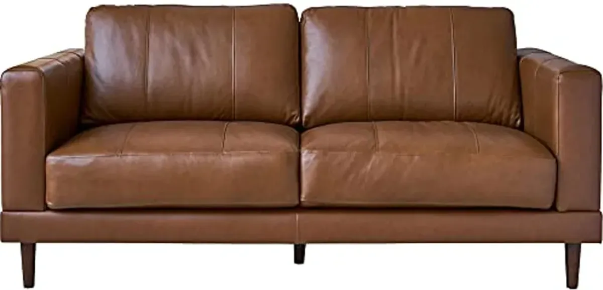 Hanover Dark Tan, Austin 61-in. Leather Loveseat, HUP003LS-TN, 34.000