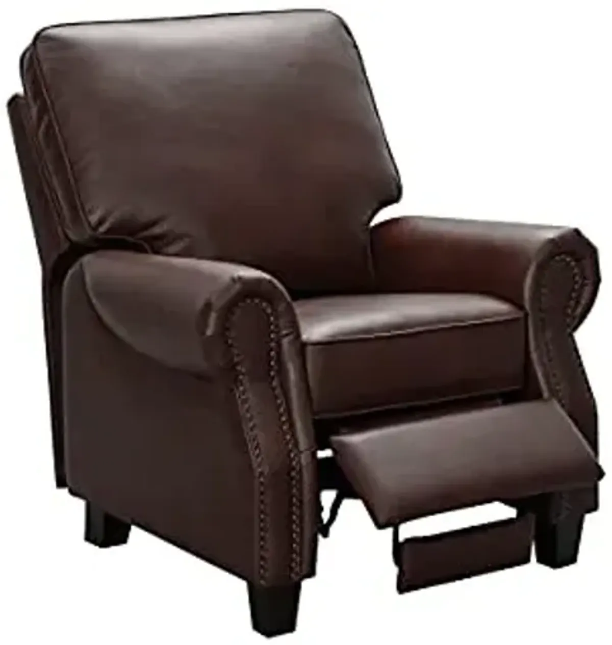 Abbyson Living Traditional Leather Pushback Recliner, Red