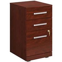 OfficeWorks by Sauder Affirm 3 Drawer Mobile File, L: 15.55" x W: 19.45" x H: 28.43", Classic Cherry Finish
