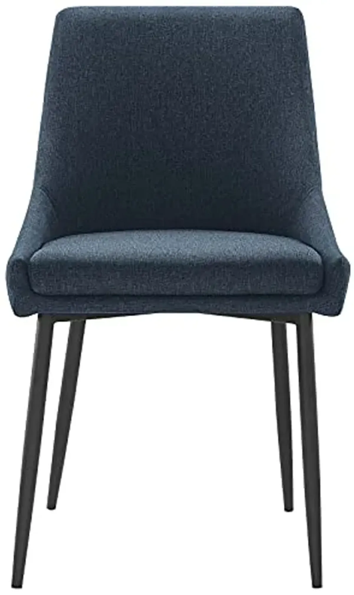 Modway Viscount Upholstered Fabric Side Dining Chairs in Black Azure - Set of 2