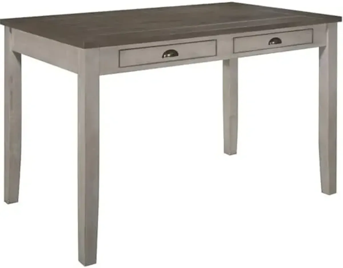 Homelegance Lexicon Cottage Counter Height Dining Room Table in Brown and Light Gray