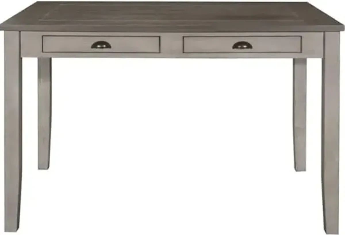 Homelegance Lexicon Cottage Counter Height Dining Room Table in Brown and Light Gray
