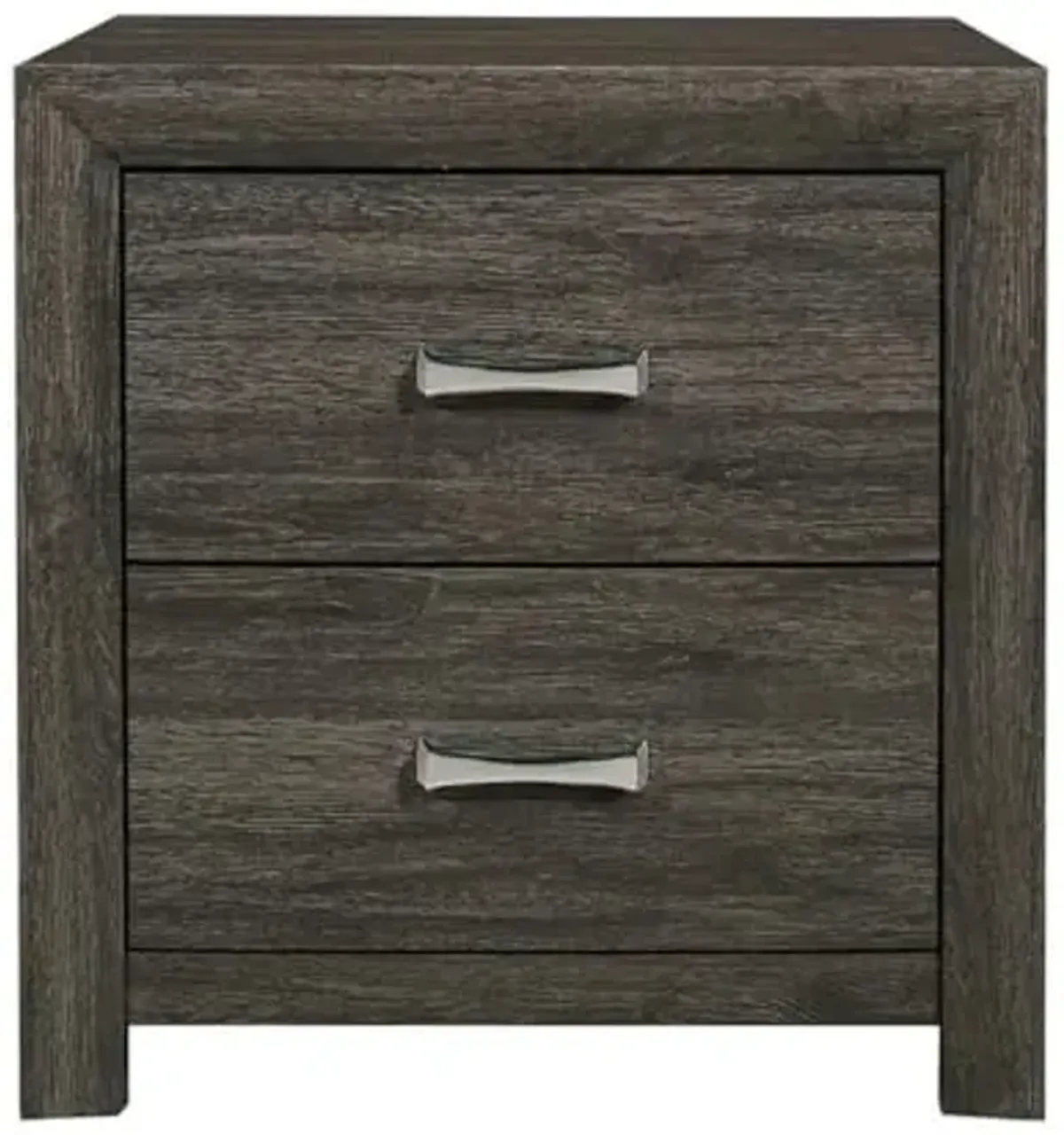 Lexicon Carell Furniture 2-Drawers Contemporary Wood Nightstand in Dark Gray