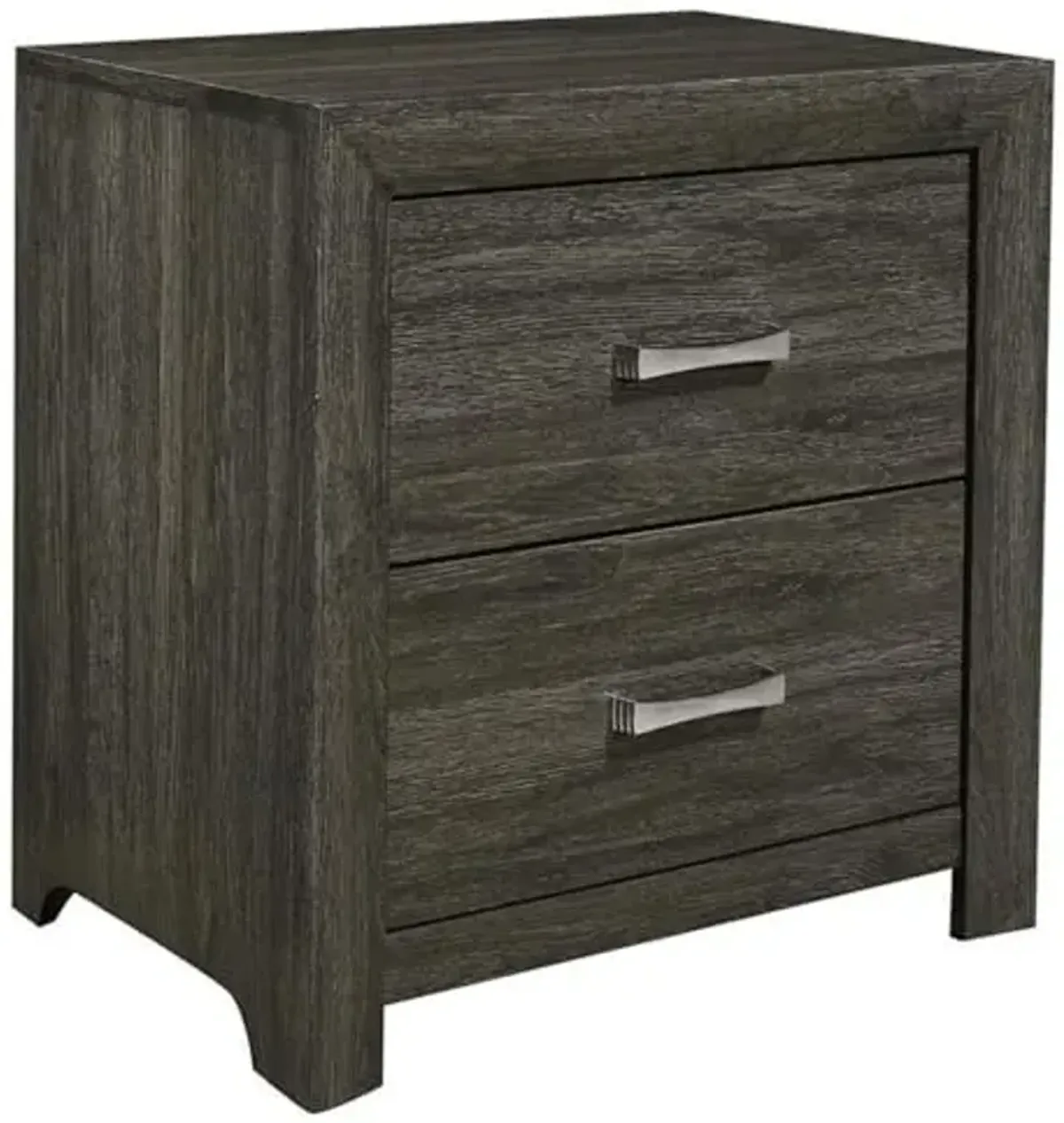 Lexicon Carell Furniture 2-Drawers Contemporary Wood Nightstand in Dark Gray