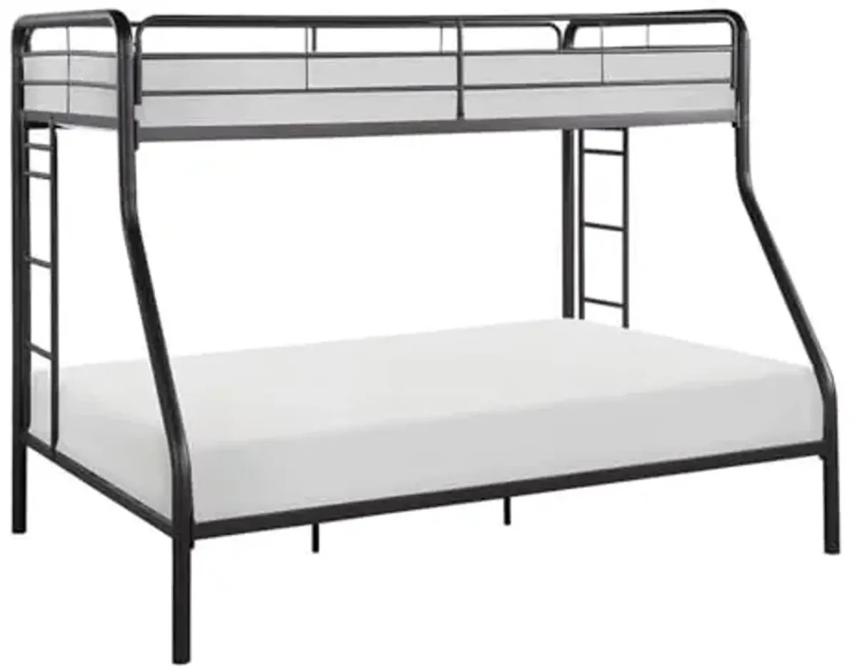 Homelegance Lexicon Lunar 79" Contemporary Metal Twin Over Full Bunk Bed in Dark Bronze