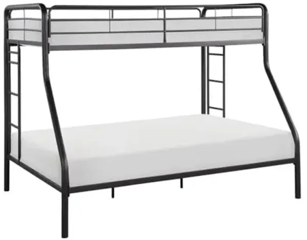 Homelegance Lexicon Lunar 79" Contemporary Metal Twin Over Full Bunk Bed in Dark Bronze