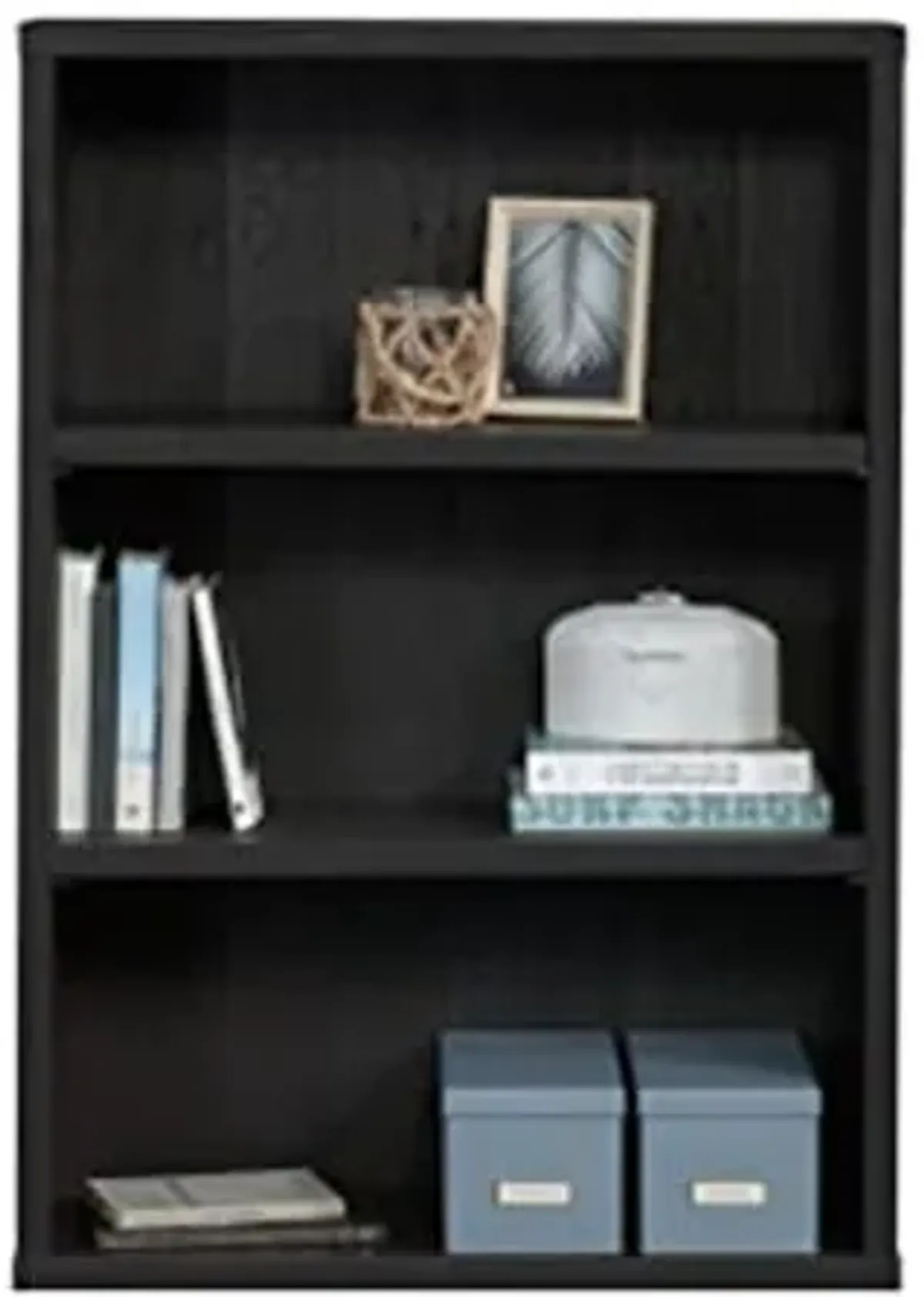 Sauder Miscellaneous Storage 3 Display Bookcase/Book Shelf, L: 30.98" x W: 11.34" x H: 44.13", Raven Oak