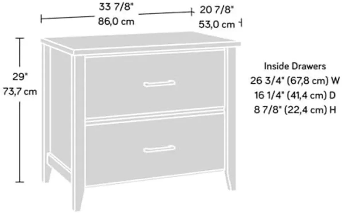 Sauder Summit Station 2-Drawer Lateral File Cabinet in Pebble Pine, Pebble Pine Finish