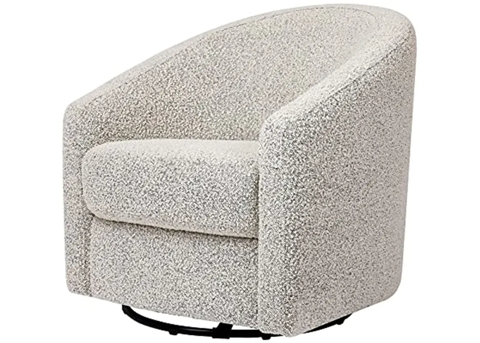 babyletto Madison Swivel Glider in Black White Boucle, Greenguard Gold and CertiPUR-US Certified