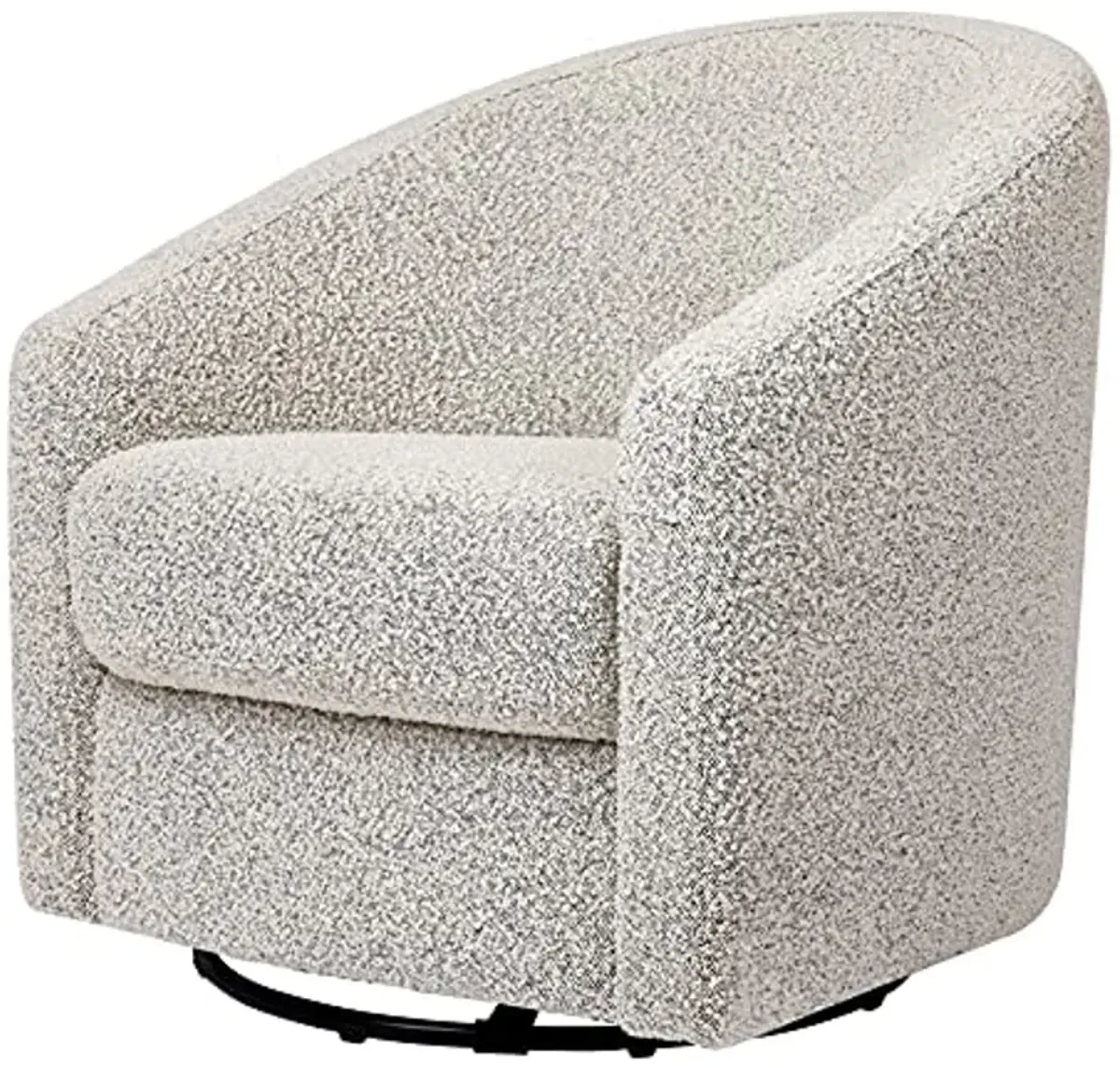 babyletto Madison Swivel Glider in Black White Boucle, Greenguard Gold and CertiPUR-US Certified