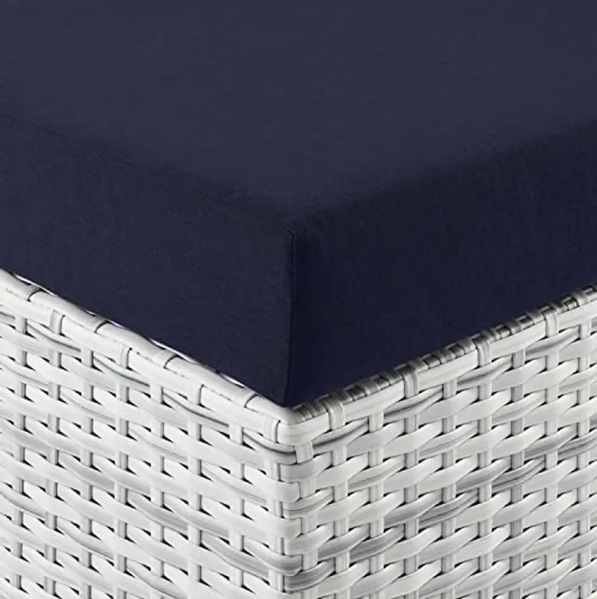 Modway EEI-4301-LGR-NAV Ottoman, Light Gray Navy 25 x 25 x 12