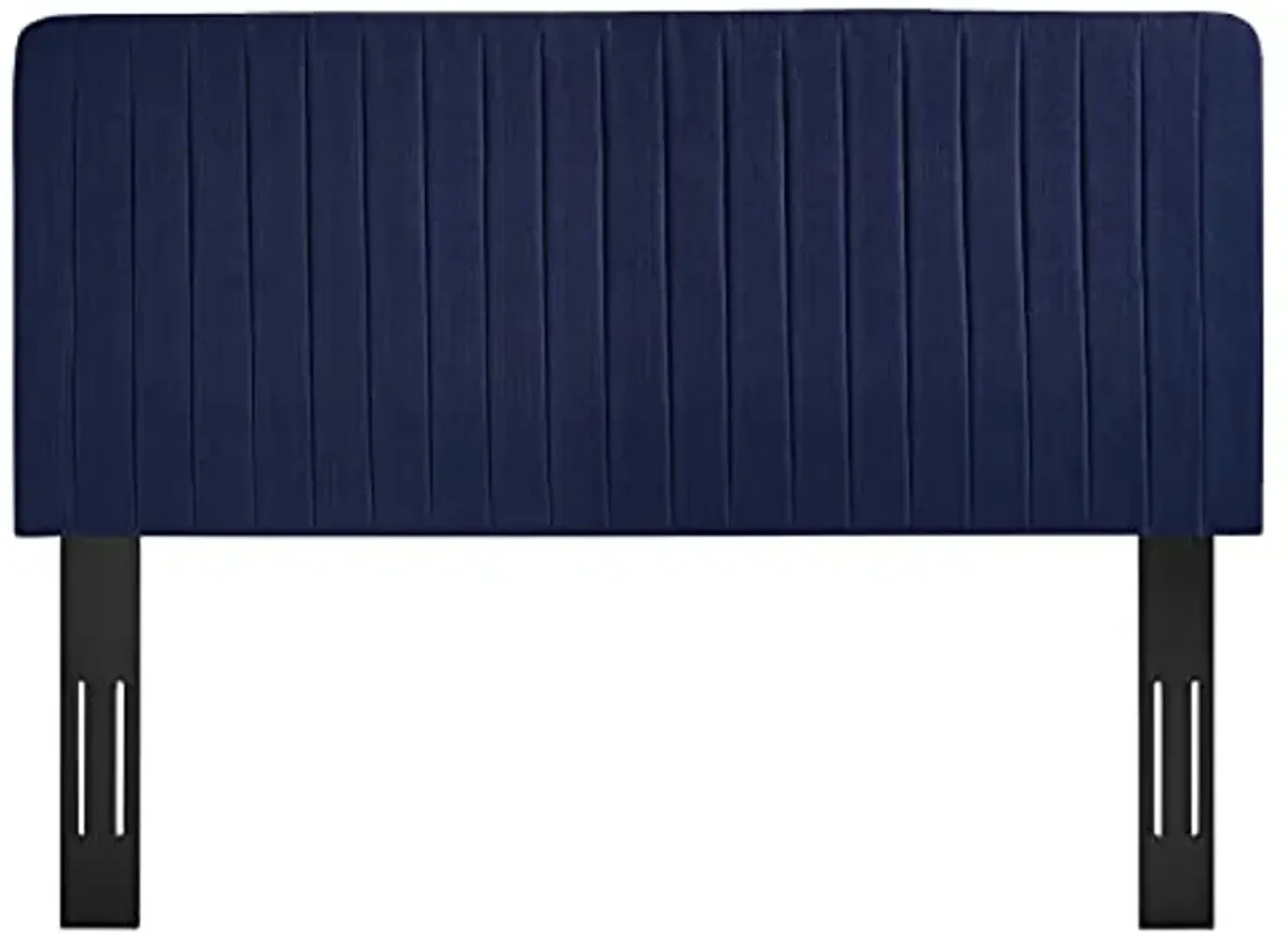 Modway Milenna Channel Tufted Fabric Twin Headboard in Royal Blue