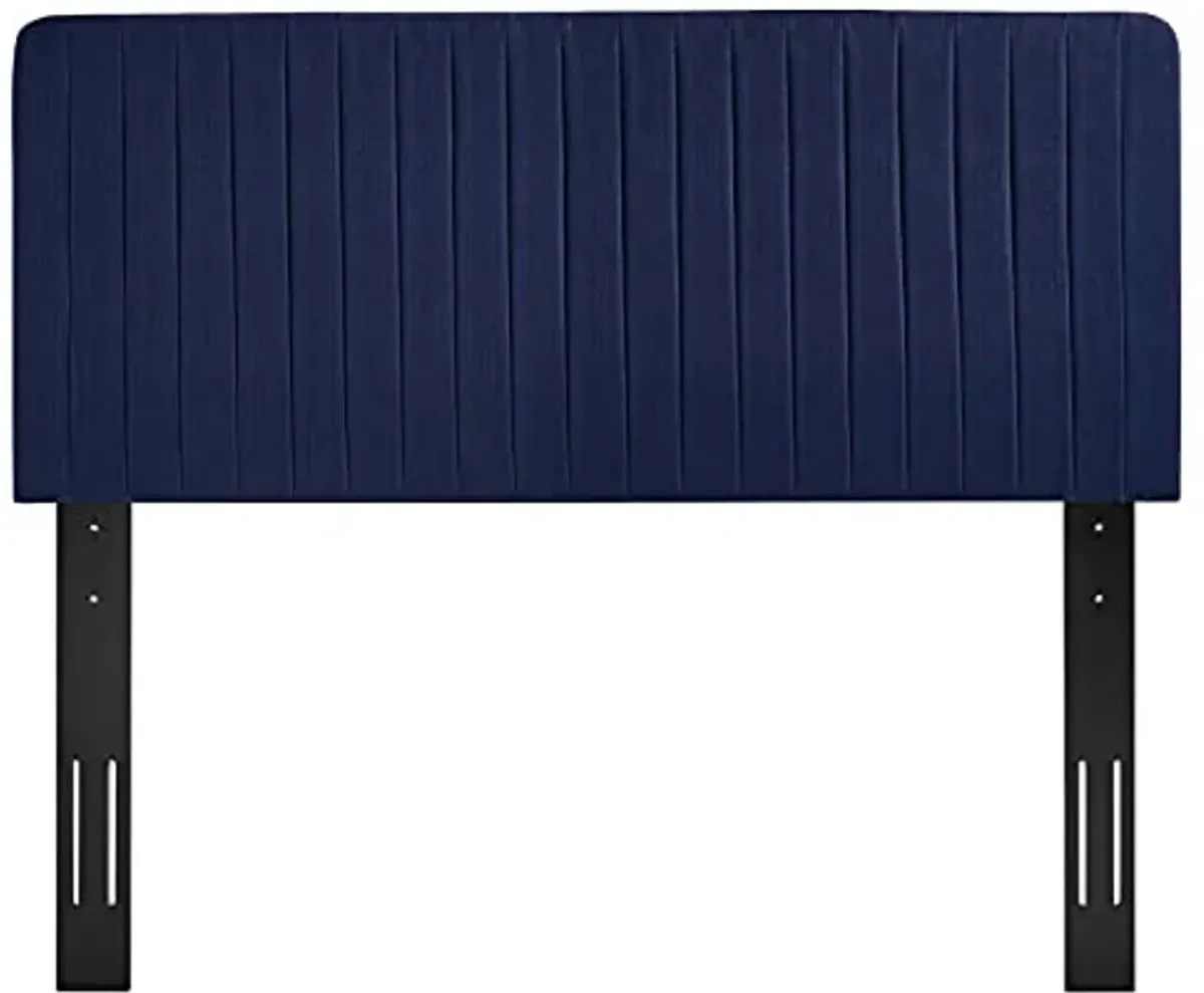 Modway Milenna Channel Tufted Fabric Twin Headboard in Royal Blue