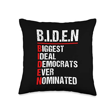 Joe Biden 2024 Biggest Ideal Democrats Ever Biggest Ideal Democrats Ever Nominated Joe Biden 2024 Throw Pillow, 16x16, Multicolor