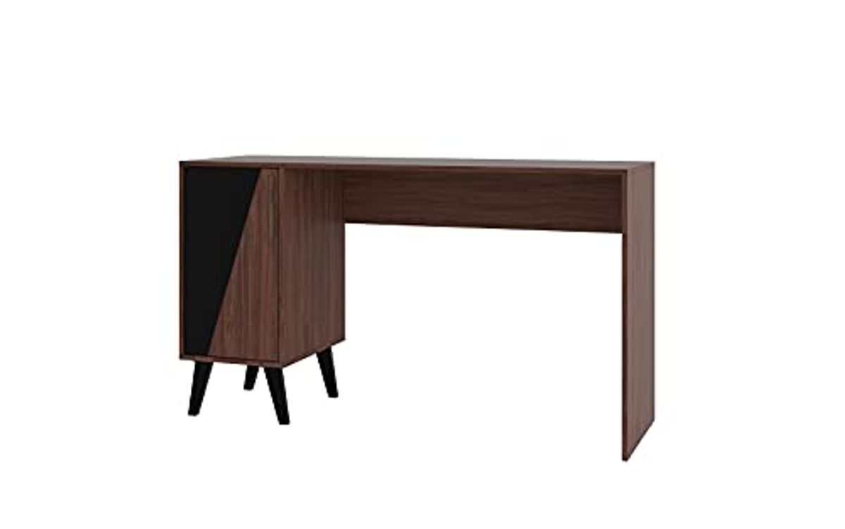 Manhattan Comfort Hogan Office Desk in Dark Brown