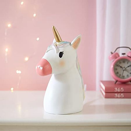 Heritage Kids Figural Unicorn Shaped Accent Decorative Table Lamp