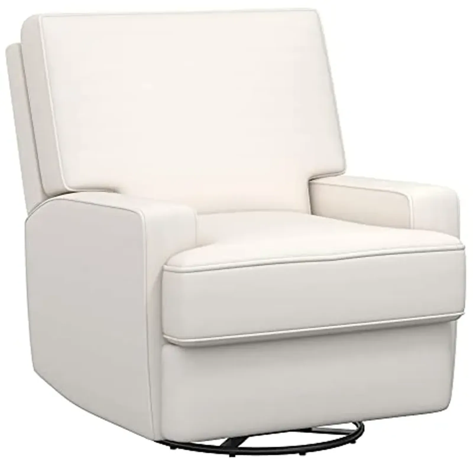 Baby Relax Rylan 4-in-1 Swivel Glider Rocker Recliner Chair, White Linen