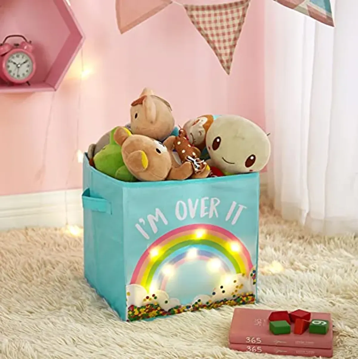 Heritage Kids Rainbow Light Up Storage Cube, Set of 2