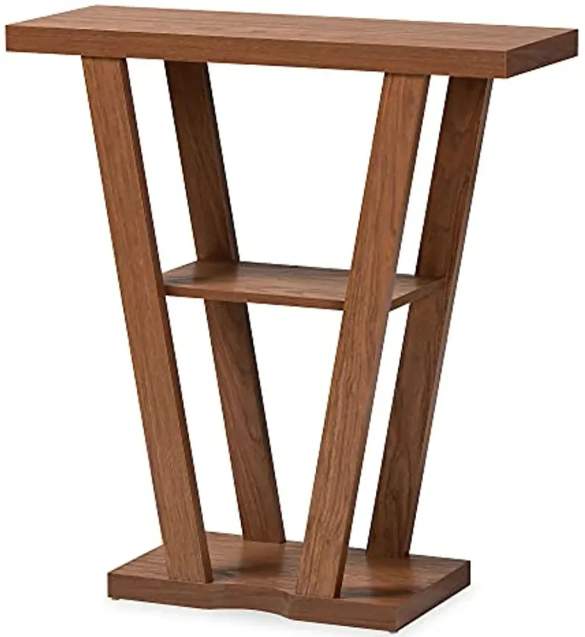 Baxton Studio Boone Console Tables, Walnut Brown