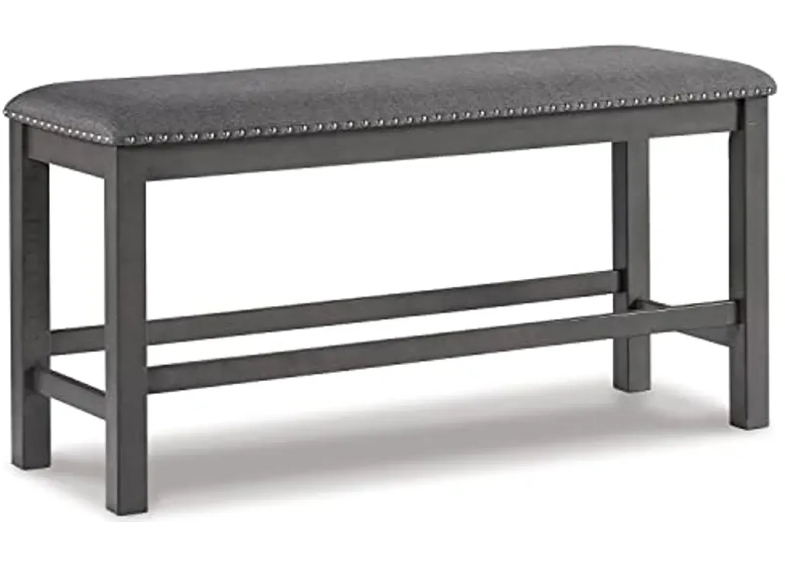 Signature Design by Ashley Myshanna Farmhouse Upholstered 24" Dining Bench, Dark Gray