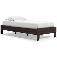 Signature Design by Ashley Piperton Modern Casual Youth Platform Bed Frame, Twin, Black