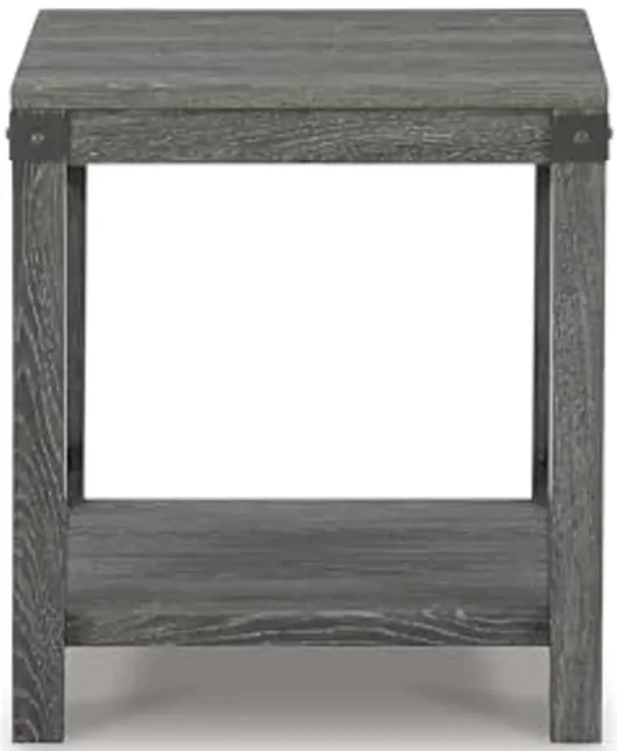 Signature Design by Ashley Freedan Rustic Farmhouse End Table, Gray