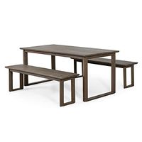 Christopher Knight Home 315601 Nibley Dining Set, Gray