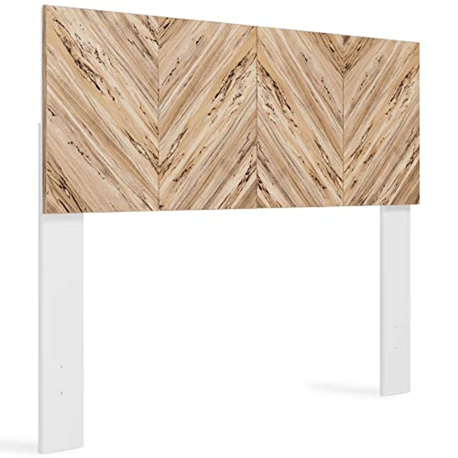 Signature Design by Ashley Piperton Contemporary Platform Headboard ONLY, Full, Two-Tone White