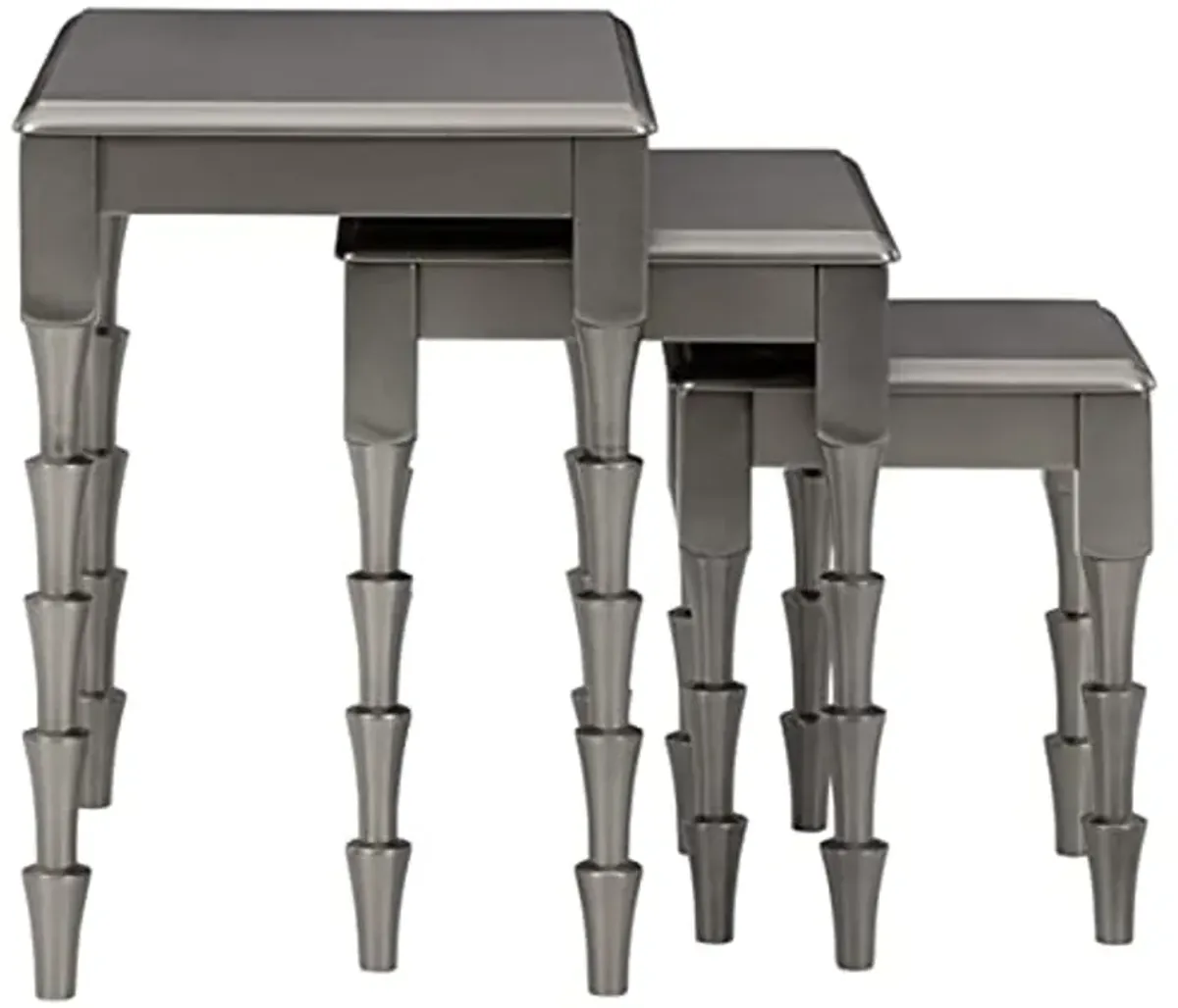 Signature Design by Ashley Larkendale Contemporary 3-Piece Nesting Table Set, Gray