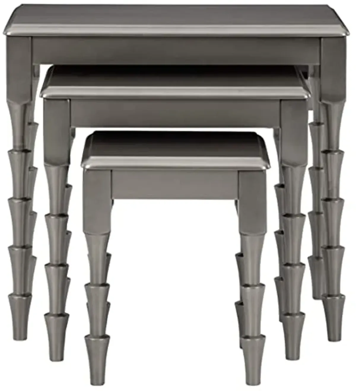 Signature Design by Ashley Larkendale Contemporary 3-Piece Nesting Table Set, Gray