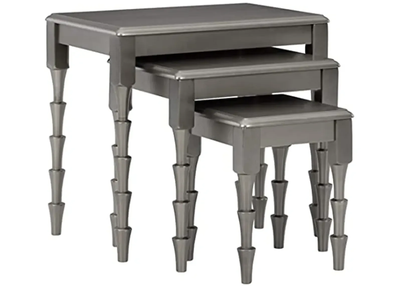 Signature Design by Ashley Larkendale Contemporary 3-Piece Nesting Table Set, Gray