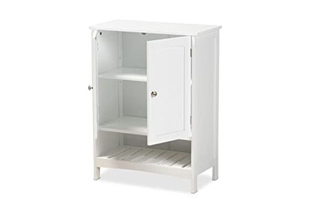 Jaela 23 1/2" W 2-Door White Wood Bathroom Storage Cabinet