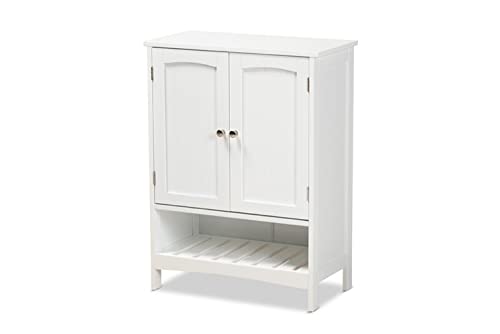 Jaela 23 1/2" W 2-Door White Wood Bathroom Storage Cabinet