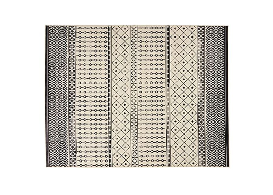 Christopher Knight Home Detlaf Area Rug, 7'10" x 10', Black + Ivory