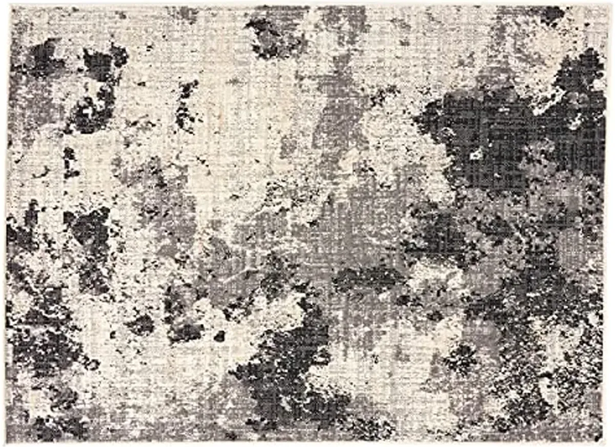 Christopher Knight Home Bluewater Area Rug, 5'3" x 7', Black + Ivory
