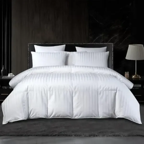 Beautyrest Hungarian White Goose Down Comforter Twin Size, 100% USA Grown Cotton Fabric, 750 Fill Power Fluffy Duvet Insert, 500 Thread Count All Seasons Warmth Luxurious Comforters,68" x 90"
