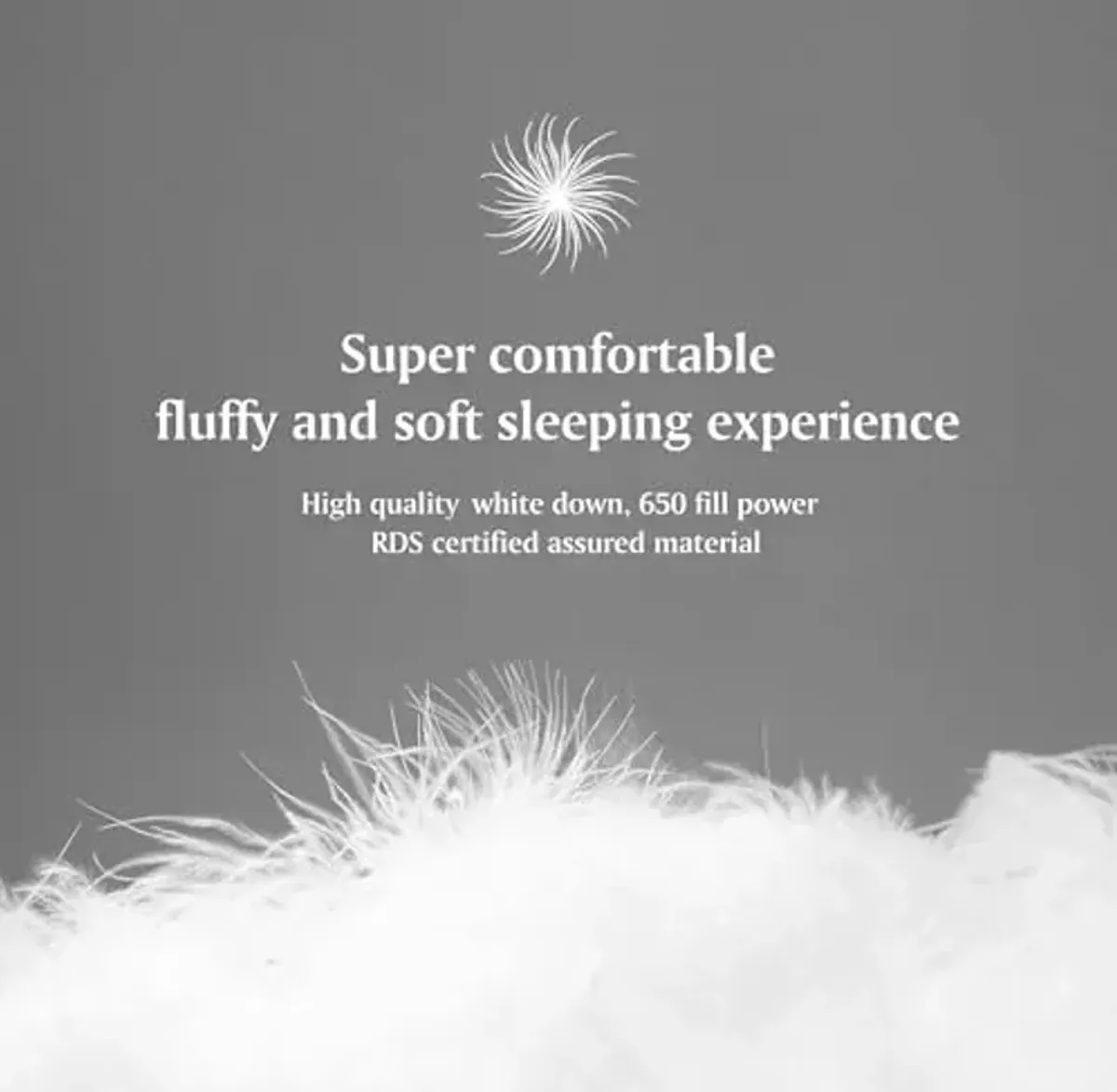 Beautyrest Tencel/Cotton Blend White Down Comforter Twin Size - Light Warmth 650 Fill Power Down Duvet Insert Made in USA
