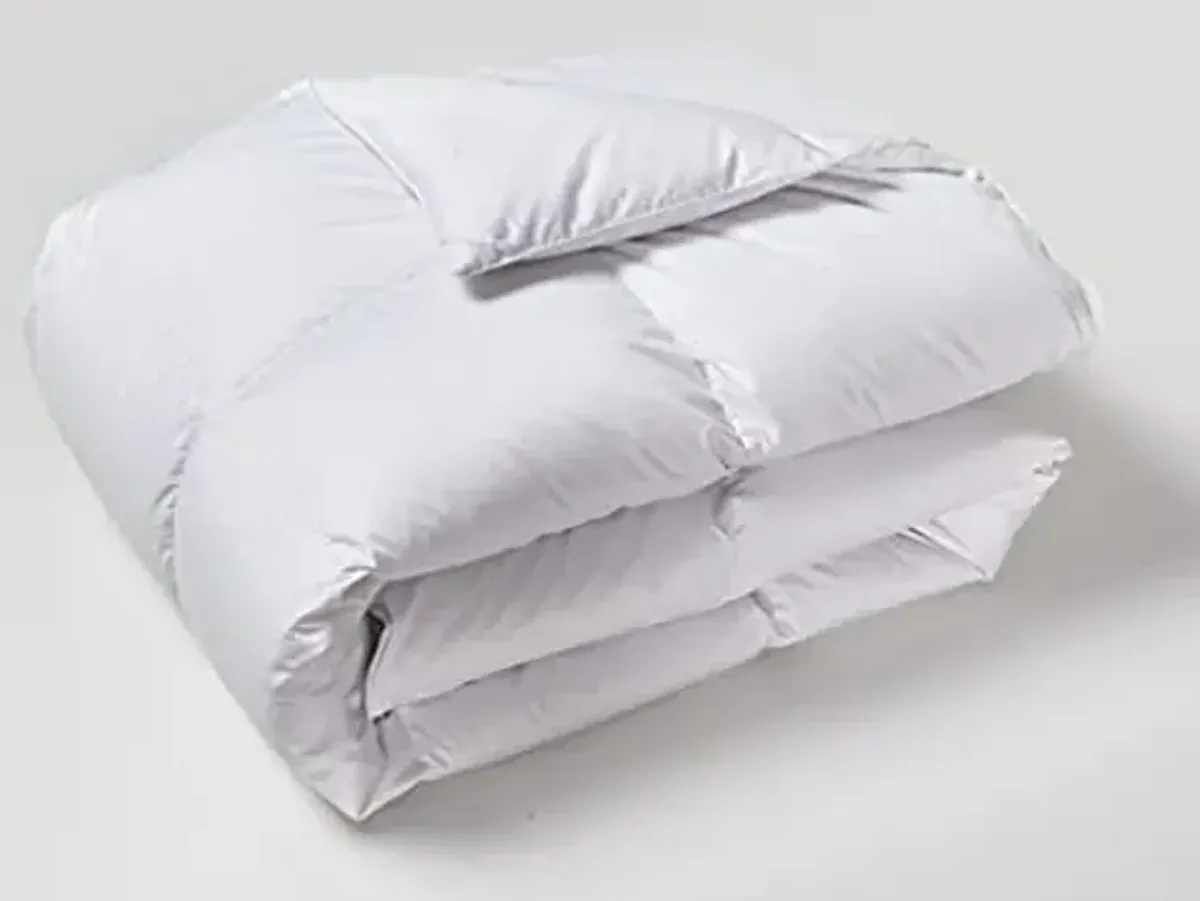 Beautyrest Tencel/Cotton Blend White Down Comforter Twin Size - Light Warmth 650 Fill Power Down Duvet Insert Made in USA