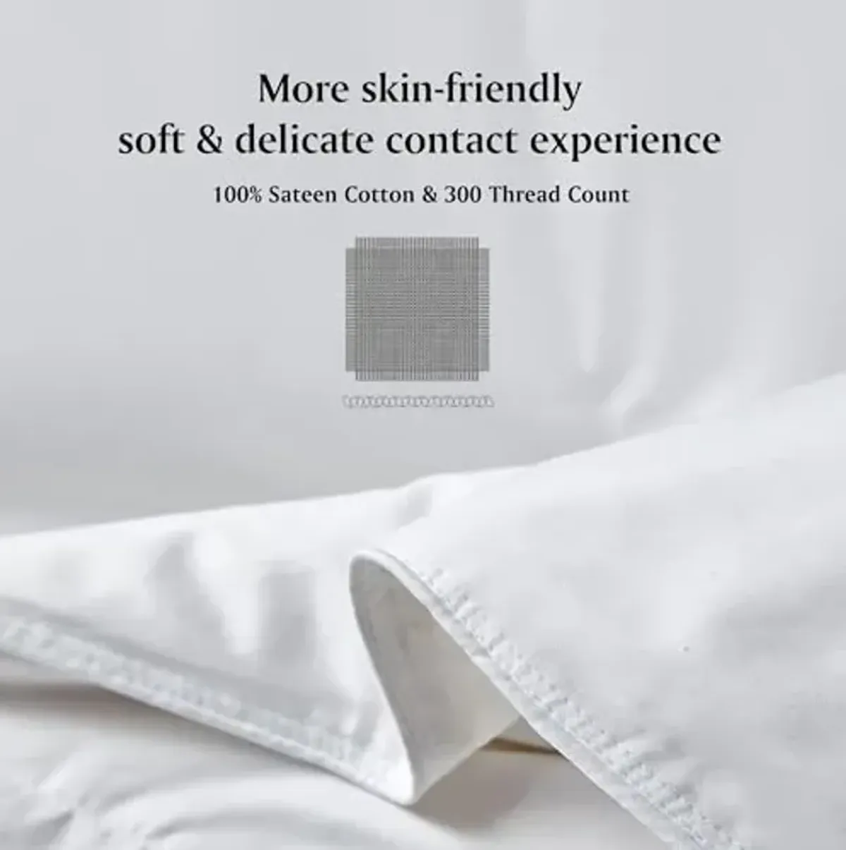 Beautyrest 300TC Sateen Cotton European White Down Comforter Queen Size - All Seasons Warmth 650 Fill Power Down Duvet Insert Made in USA Feather Comforter with Baffle Box and Corner Loops Design