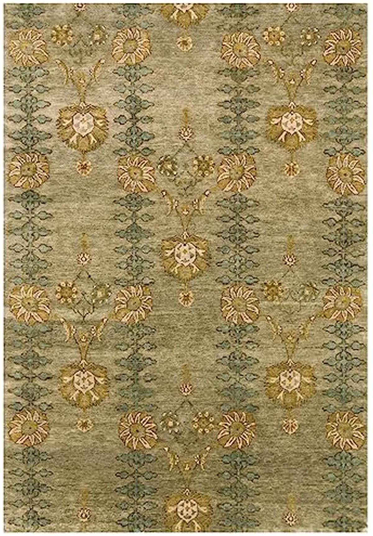 Feizy - Vardo Bohemian & Eclectic Damask, Gray/Blue/Yellow, 2' x 3' Accent Rug